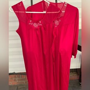 Vintage JCPenney Red Gown & Robe Set Red Size Medium